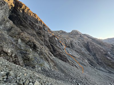 Mt Russel - East Face route (The Last Bush Ranger)